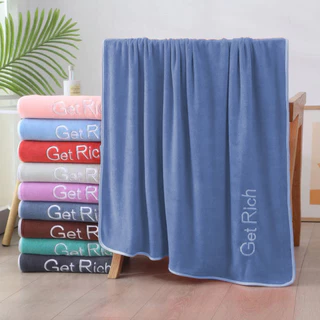 YJY-02 【ขนาด 170x90 ซม.】ผ้าขนหนูนาโนไฟเบอร์รุ่น GetRich/WELKIN สีพื้น ผ้าเช็ดตัวนาโนซับน้ำดี แห้งไวมาก เนื้อไมโครไฟเบอร์