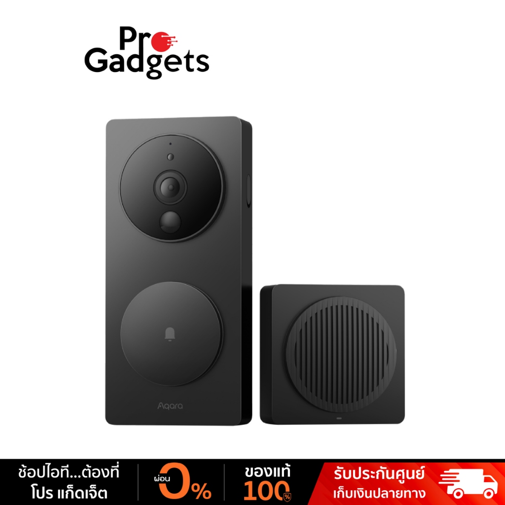Aqara Video Doorbell G4 Black กริ่งประตูพร้อมกล้อง