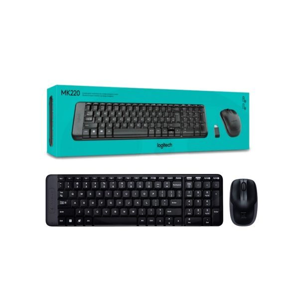Keyboard+Mouse ไร้สาย ยี่ห้อ Logitech รุ่น MK220