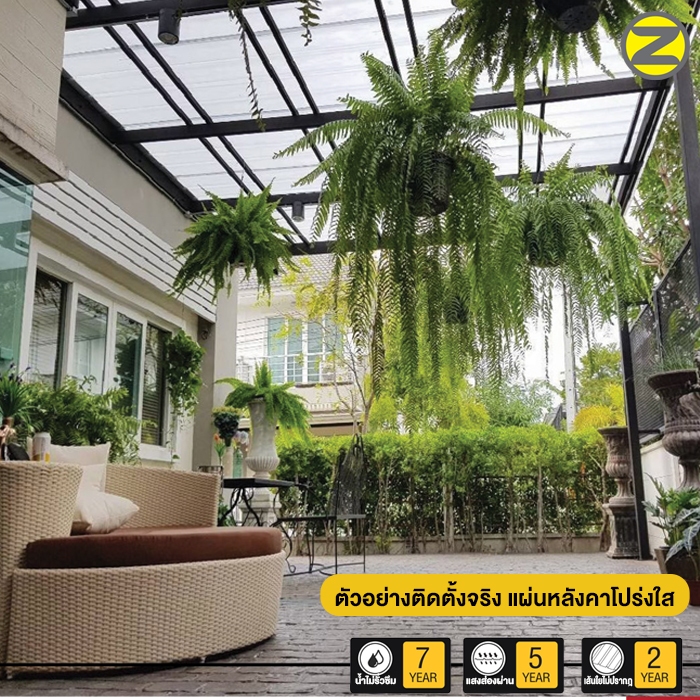 (ส่งฟรีเมื่อกดส่ง Own Fleet จัดส่งภายใน 3 วัน) แผ่นหลังคาโปร่งแสง เมทัลชีทโปร่งแสง ลอนเมทัลชีท กว้าง 82 cm.แสงลอดผ่านได้ - รูปที่ 5