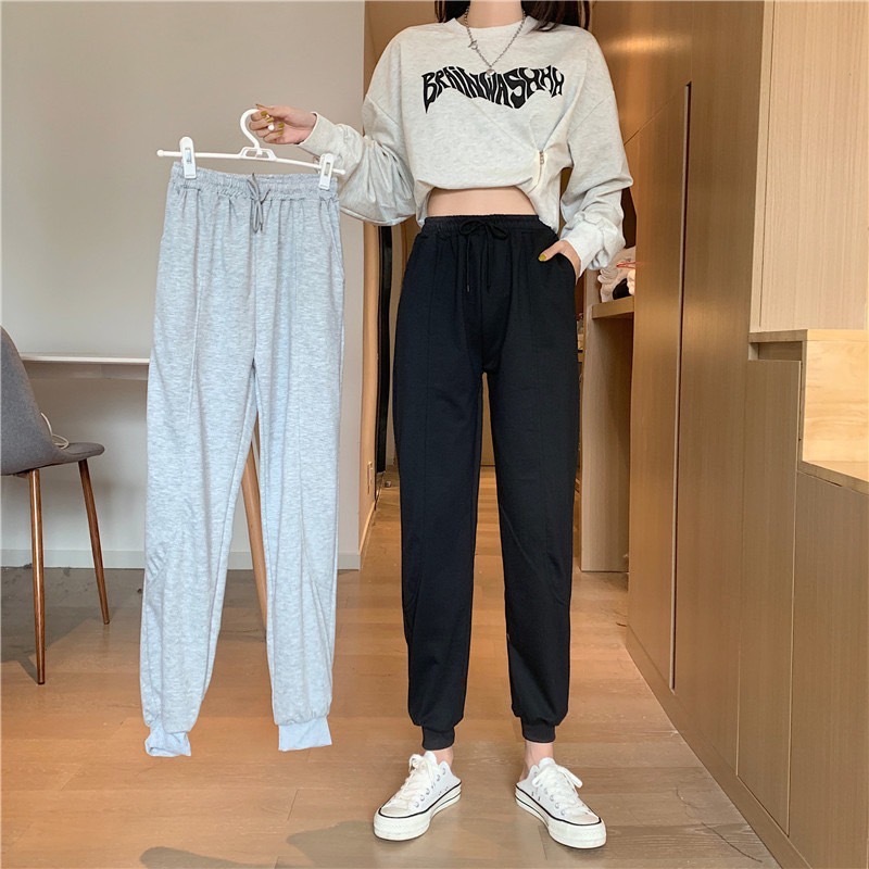 mayura_stores No.8003 กางเกงขายาวผ้าวอร์ม แบบขาจั๊ม ผ้าใส่สบาย กางเกงแฟชั่น ไซส์ S M L XL 2XL 🌟ส่งจากไทย🌟