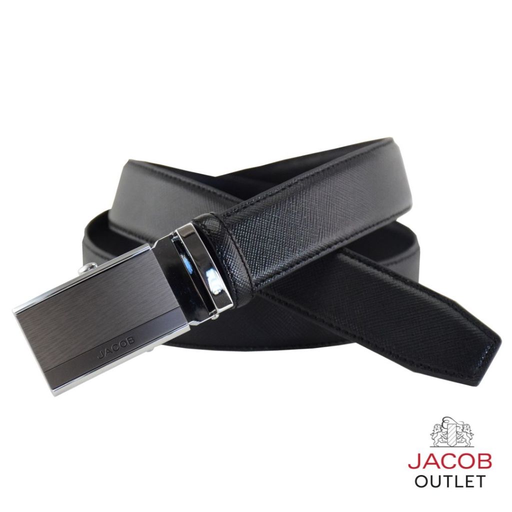 JACOB เข็มขัดหนังอัตโนมัติลาย Saffiano พร้อมหัวเข็มขัดอัตโนมัติ รุ่น 52219