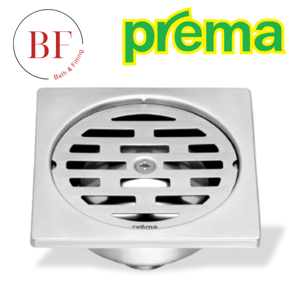 PM642Z1P(HM) ตะแกรงกันกลิ่นสเตนเลสเหลี่ยมติดตั้งกับท่อพีวีซีขนาด 1.5-2.5 นิ้ว (หน้าแปลน 3.5 นิ้ว)