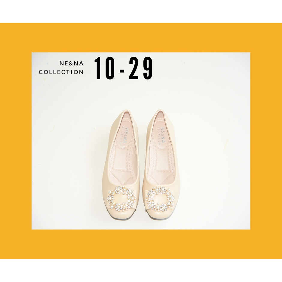 รองเท้าเเฟชั่นผู้หญิงเเบบคัชชูส้นเตี้ย No. 10-29 NE&NA Collection Shoes