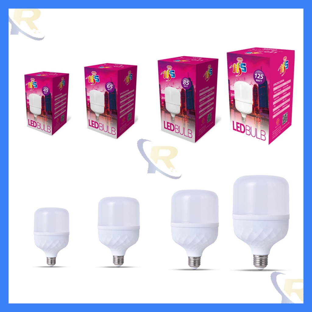 หลอดไฟ LED Bulb กล่องชมพูไฟLED สว่างนวลตา หลอดไฟประหยัดพลังงาน220V ขั้ว E27 45W 55W 65W 85W แสงขาว แสงวอมไวท์ พร้อมส่ง