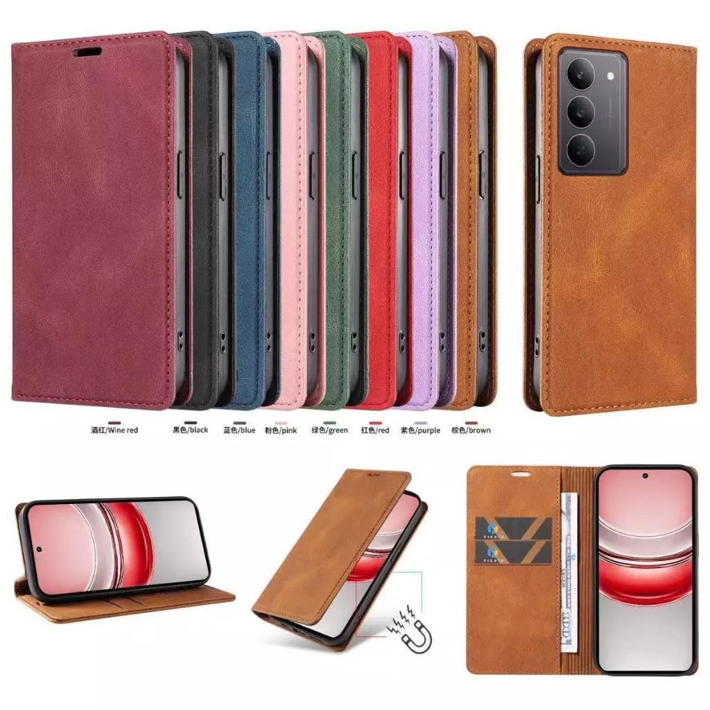 เคสฝาพับหนัง Xunte ตั้งได้Oppo Realme C85 C71 C75 C75X C61 C63 C65 C67 C51 C53 C55 C30 C30S C33 C35 Note70 Note50 Note60