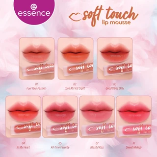 essence เอสเซนส์soft touch lip mousse ลิปมูสเนื้อกำมะหยี่แมตต์ สีชัดติดทน