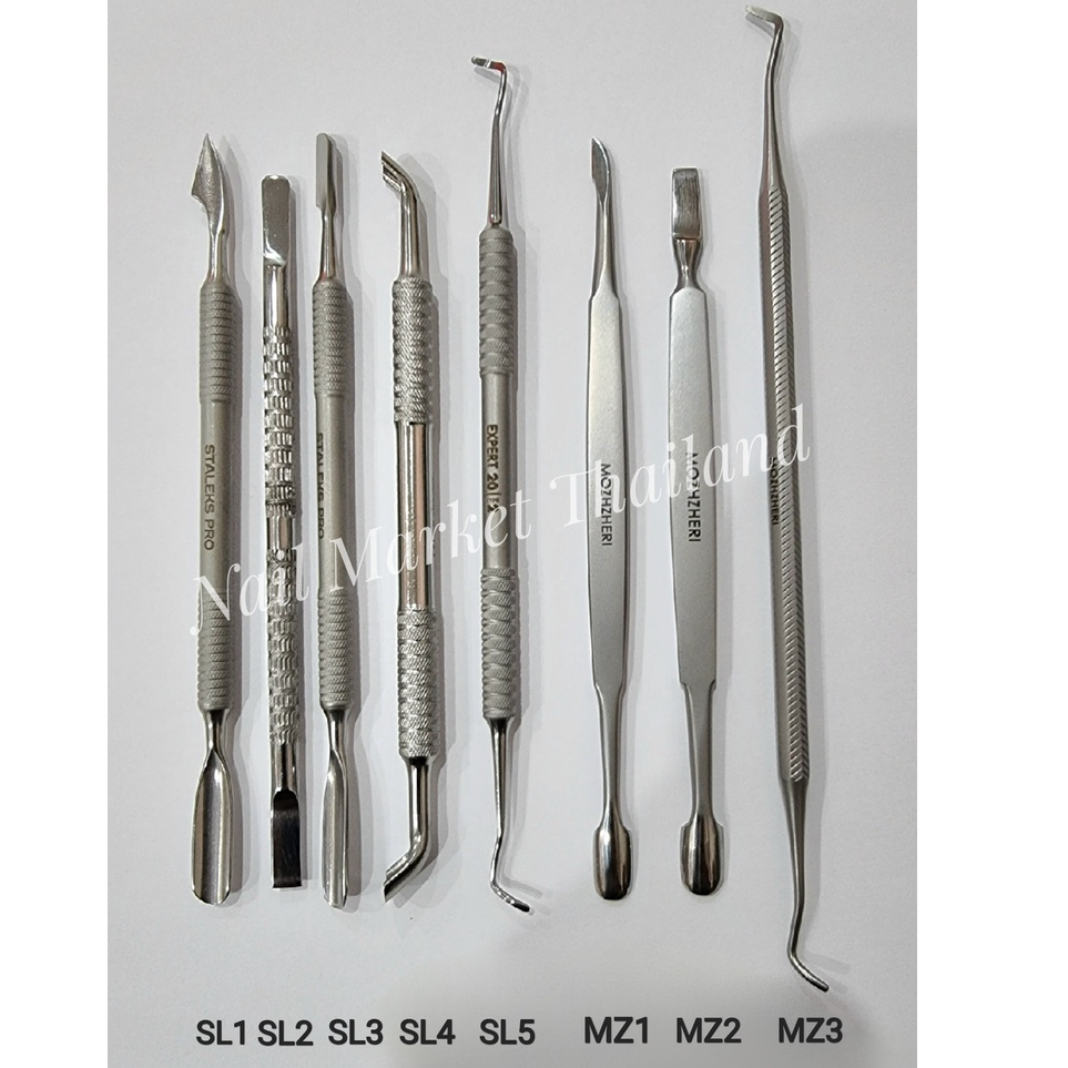 ที่ดันหนังพรีเมี่ยม STALEKS/MOZHERI แซะเล็บขบ Pusher Stainless Steel พุชเชอน์คุณภาพสูง