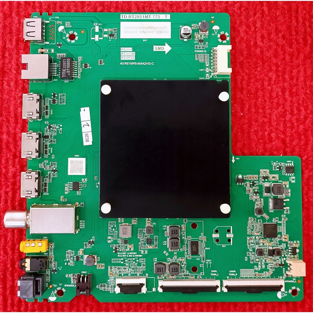 เมนบอร์ดทีวี  TCL สำหรับรุ่น 55T635 , 55P635 , 55P735  พาสบอร์ด TD.RT2851MT.775