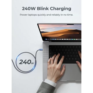 [สำหรับ Samsung S26] AUKEY สายชาร์จเร็ว 240W 5A USB-C to USB-C PD สายถัก DTY | CB-DCC241/CB-DCC242
