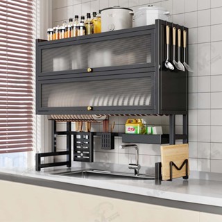 [แบบ 2 ชั้น] ชั้นวางจาน คว่ำจาน ชั้นวางของในครัว ชั้นวางจานค…