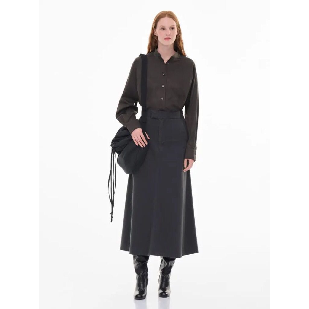 Uniqlo U flared long skirt ใหม่ ป้ายห้อย ส่งต่อ (เก็บโค้ดป้ายเหลืองลดอีก 20% หรือ Coins Cashback 25%