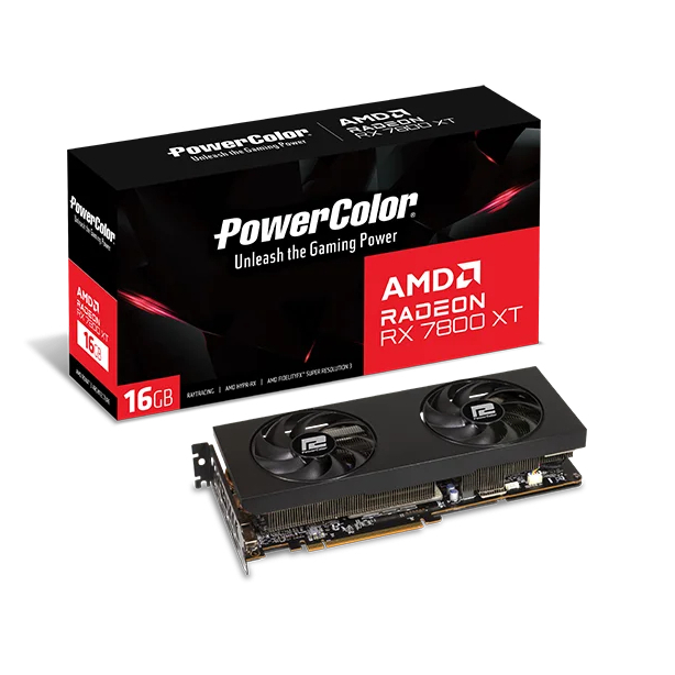 VGA (การ์ดแสดงผล) POWERCOLOR AMD RADEON RX 7800 XT 16GB GDDR6 (RX7800XT 16G-P)