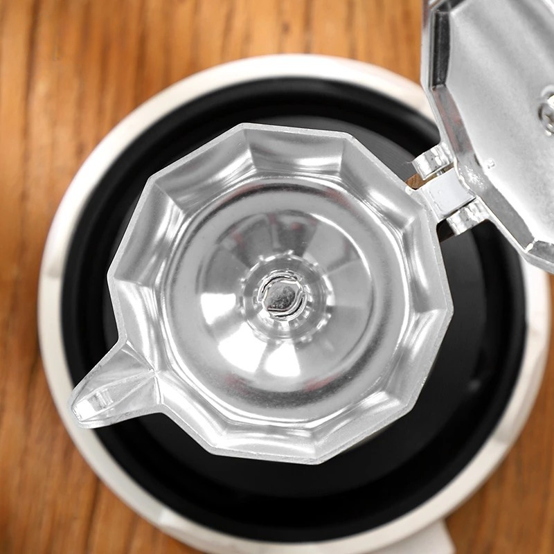 หม้อกาแฟโมก้าพอท Moka pot อลูมิเนียมอย่างดี หนามาก แถมฟรีเทคนิคชง - รูปที่ 7