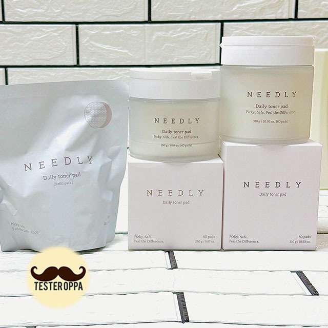 แท้ /พร้อมส่ง แพดขาว Needly Daily Toner Pad 60 sheets 280g. แบบรีฟิล และ แบบกระปุกใหญ่ 80แผ่น