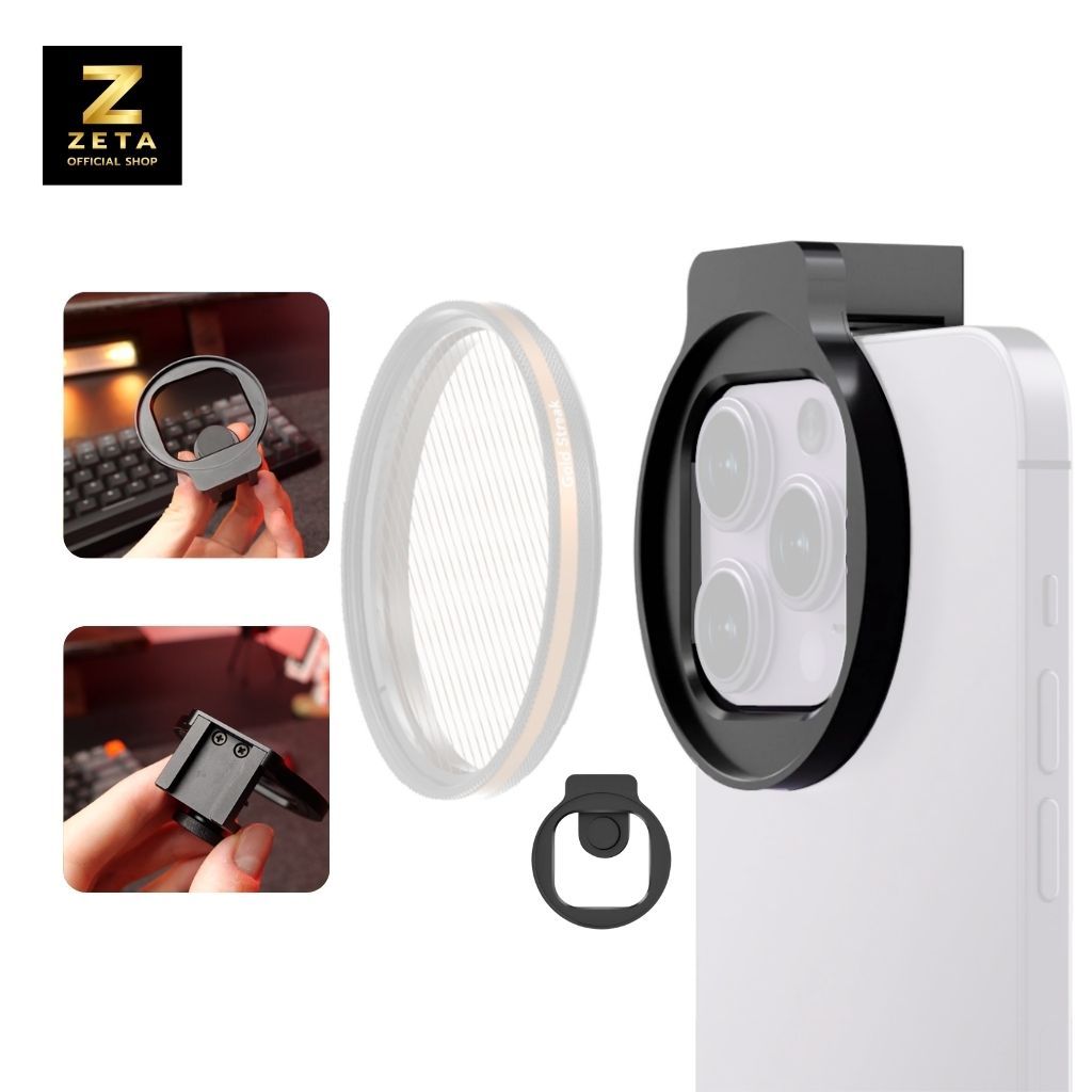 Fotorgear Phone Filter Mount Pro X1 อะแดปเตอร์ คลิปหนีบ ฟิลเตอร์มือถือ ขนาด 58/67mm T-mount ส่งด่วน