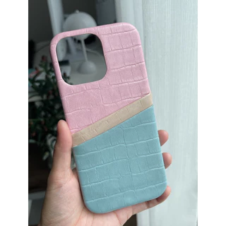 (มี16)พร้อมส่งในไทย⭐️ 5โทนสี PC072 เคสหนังใส่บัตร 2ชั้น สีทรีโทน เคสไอโฟน เคสใส่บัตร สำหรับ iPHONE i11-16Promax