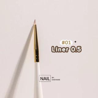 แปรงเพ้นท์เล็บ ขนไฟเบอร์ พู่กันสำหรับทำเล็บ ORGANAIL ด้ามขาว