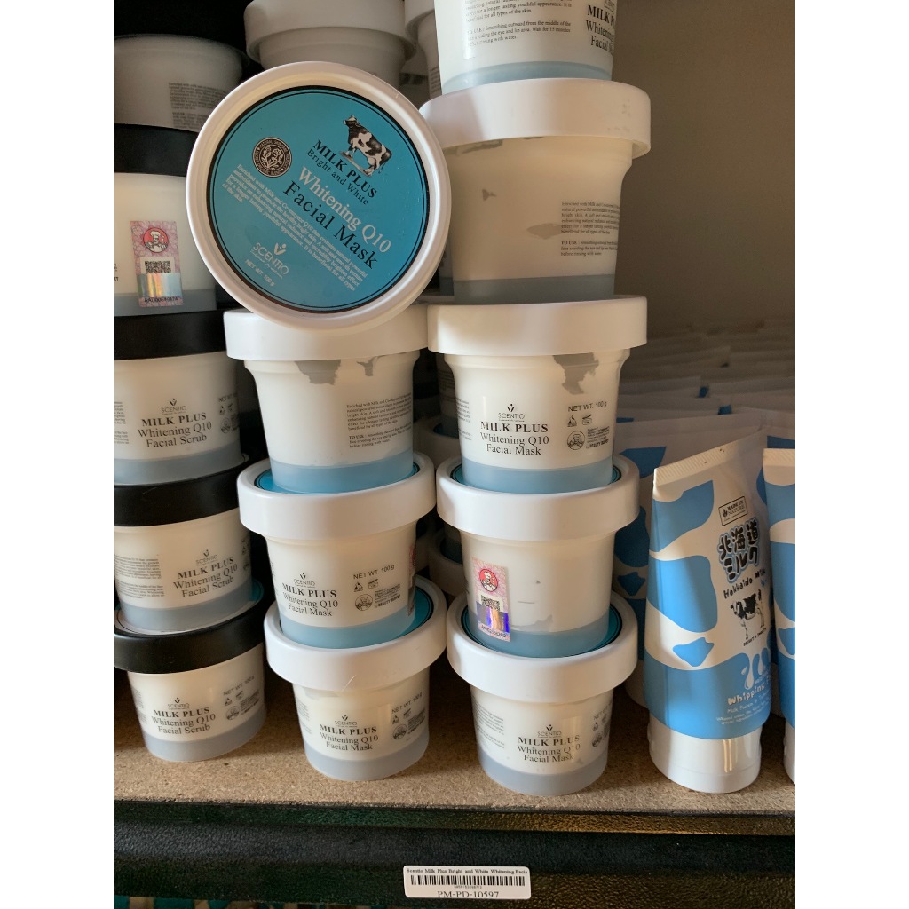 Scentio Milk Plus Bright and White Whitening Facial Mask 100g.