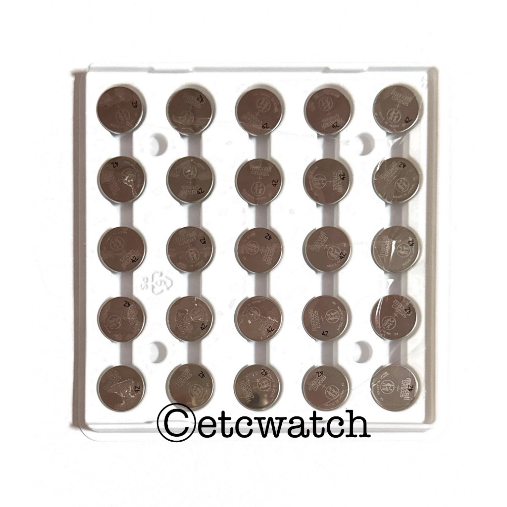 พร้อมส่ง> ถ่านกระดุม Maxell CR2025 / 2025 แบบหลุม 25 ก้อน