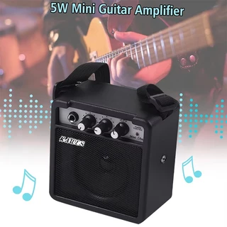 KAWES แอมป์กีต้าร์ไฟฟ้า 5W แอมป์พกพา ต่อหูฟังได้ พร้อมสายสะพายปรับระดับ รวมแบตเตอรี่ 9V