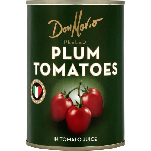 Don Mario Peeled PlumTomatoes 400g (BBD 08/26) ราคา ถูกที่สุด ดีลบีเคเค