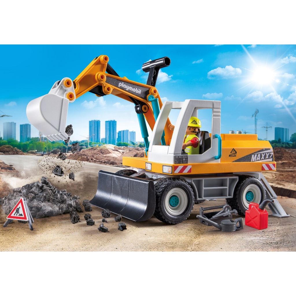 Playmobil 71749 Action Heroes Large Excavator แอคชั่นฮีโร่ รถแมคโคร