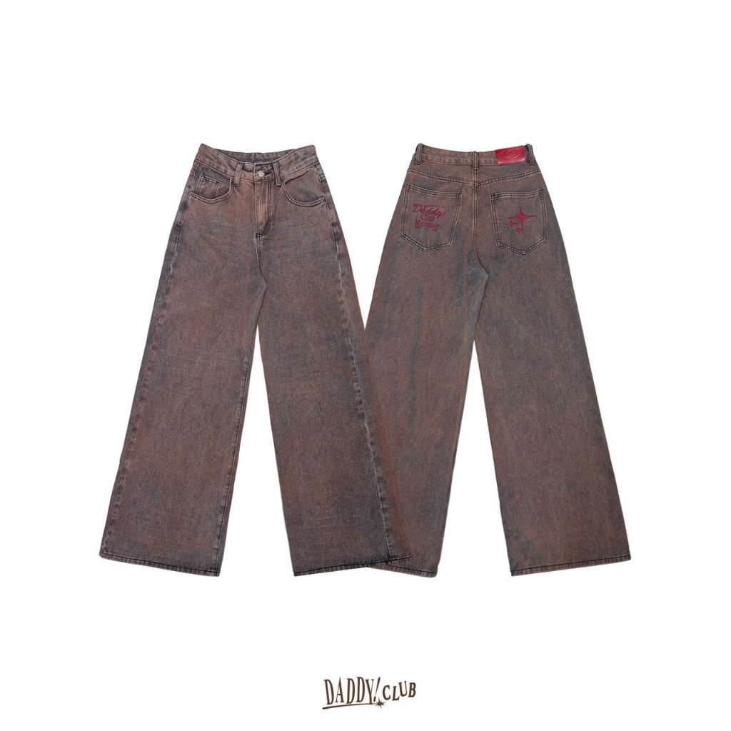 DADDYCLUB | Daddy Club Member Jeans กางเกงยีนส์ขากระบอกใหญ่ สุดเท่