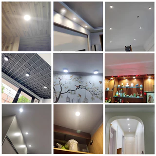 【ซื้อ 1 แถม 1】3 สี LED ดาวน์ไลท์ มินิ downlights สำหรับใช้ในบ้าน ห้องนั่งเล่น โคมไฟดาวน์ไลท์ ภายใน โคมไฟเพดาน ไฟสปอร์ตไล