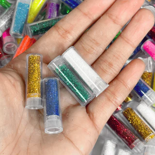 กากเพชร ขวดเล็ก 1ขวด 8กรัม กลิตเตอร์ glitter ผงกากเพชร ตกแต่ง DIY สไลม์ ผง แต่ง วิ้งๆ เคส ทำกากเพชร บีบ ของเล่น YC