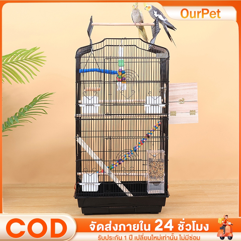 กรงนกขนาดใหญ่ กรงนกฟอพัส กรงนกพกพา กรงนกสไตล์ยุโรป 5ชั้น กรงนกอัพเกรดสุดหรู สามารถเลี้ยงได้ทุกขนาด