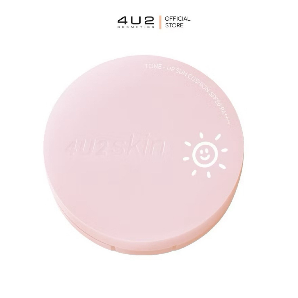 4U2 โฟร์ยูทู สกิน โทนอัพ ซัน คุชชั่น No.20 ตลับชมพู SPF50 PA++++ 10ก. โทน โกลววิ่ง