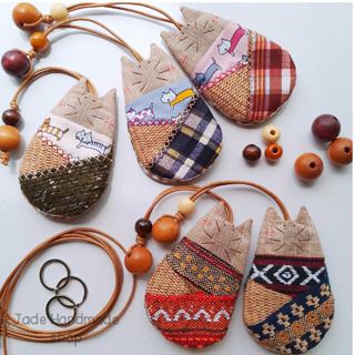 Key cover  ที่ครอบกุญแจรูปแมว ที่เก็บกุญแจงานแฮนด์เมดทำจากผ้…