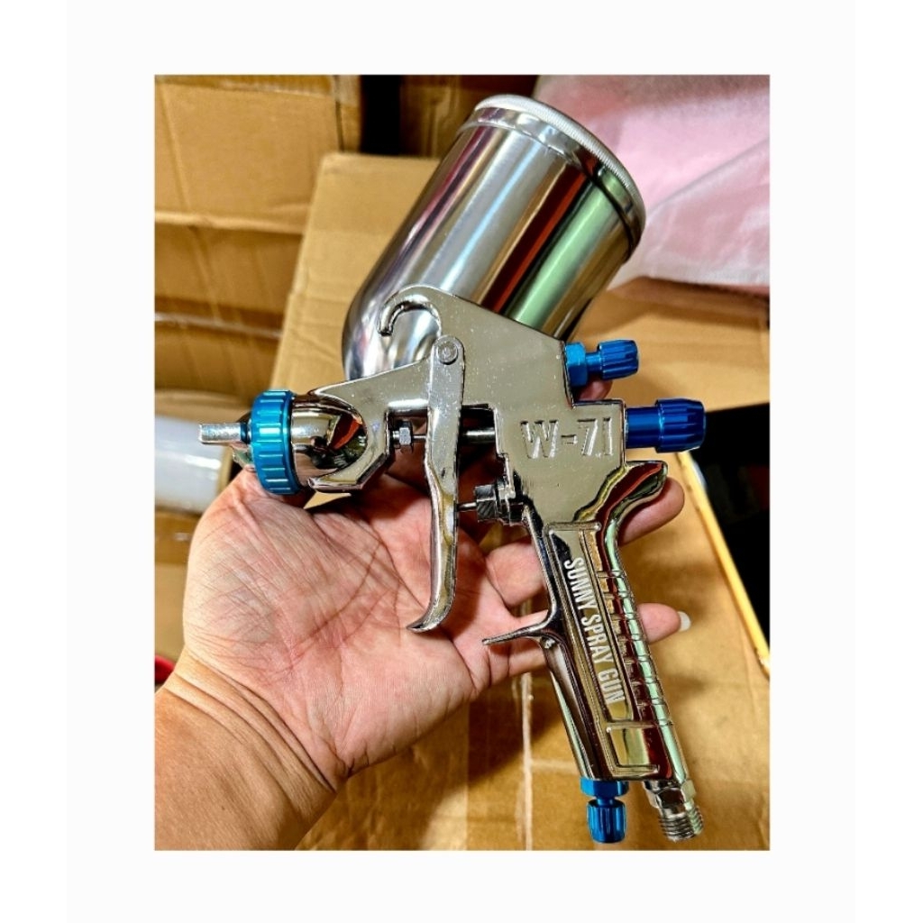 กาพ่นสี W71 รุ่นอย่างดี หัว 1.3/1.5mm. ถ้วยข้างอลูมิเนียม400cc. จากญี่ปุ่น Spray Guns