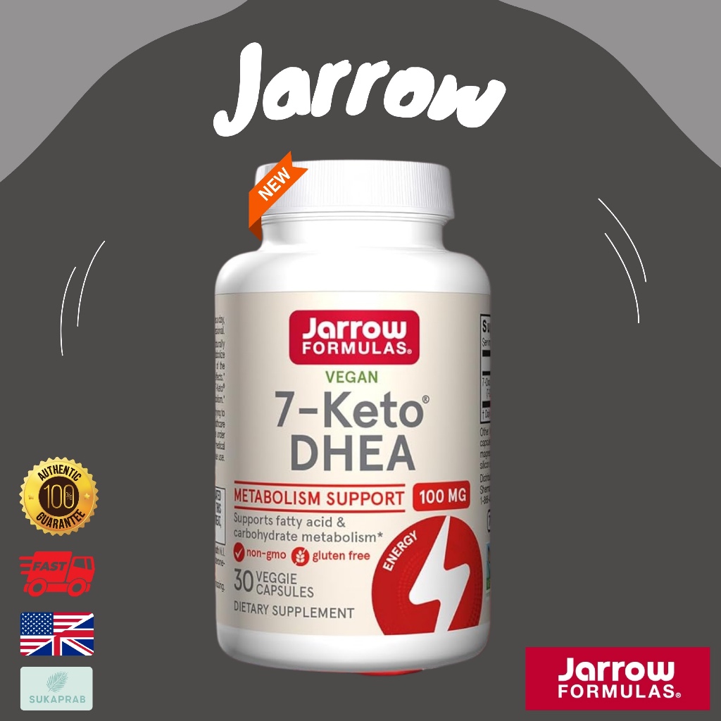 พร้อมส่ง Jarrow Formulas 7-Keto DHEA 100 mg 30 Veggie Capsules เผาผลาญไขมัน และคาร์โบไฮเดรต