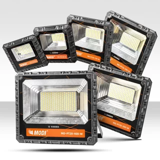 MODI ไฟสปอตไลท์โซล่าเซลล์ 50W80W120W200W300W400W เปิดได้ 3 แสง IP65 พลังงานแสงอาทิตย์ รีโมทคอนโทรล