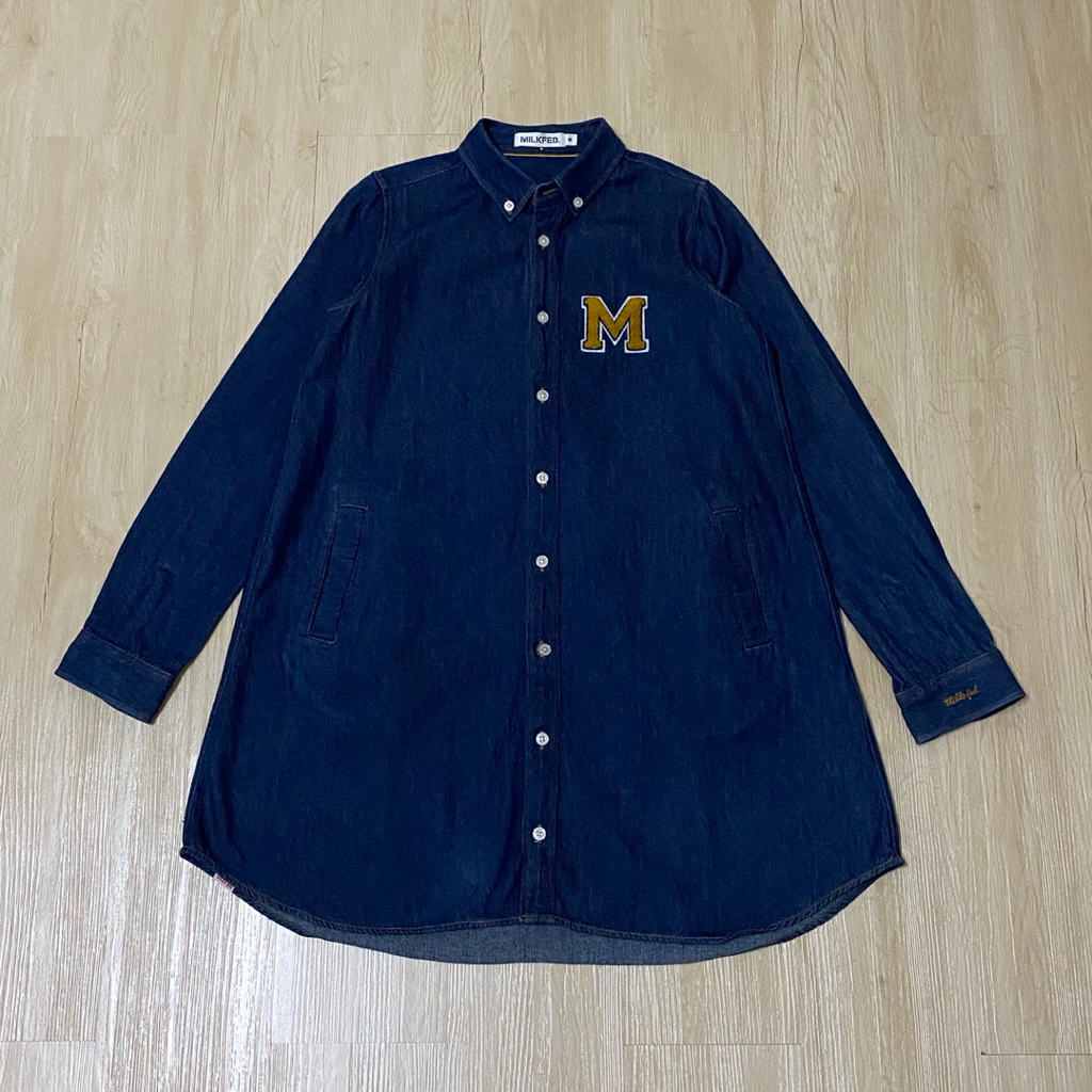 🧸L385 เดรสสั้นยีนส์ Milkfed อก38“