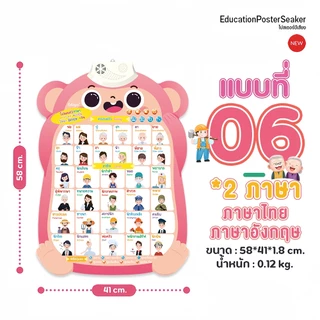 COD ของเล่นมีเสียง โปสเตอร์สอนคำศัพท์ โปสเตอร์เรียนภาษาสำหรับเด็ก ของเล่นเสริมพัฒนาการเด็ก