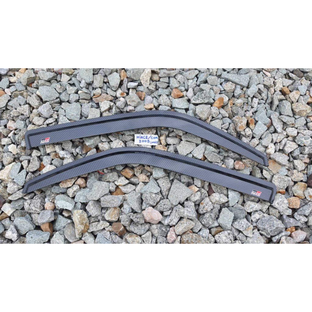 กันสาดประตู ลายเคฟล่า GR Carbon GR TOYOTA HIACE COMMUTER  โตโยต้า คอมมูเตอร์ ไฮเอด  ปี2005-2018