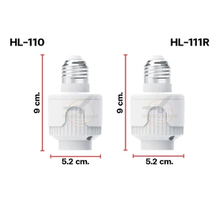 ขั้วเซ็นเซอร์ E27 ยี่ห้อ HLX ตรวจจับความเคลื่อนไหว 15W 40W ขั้วสายไฟ ขั้วหลอดไฟ รุ่น HL-110/HL-111R