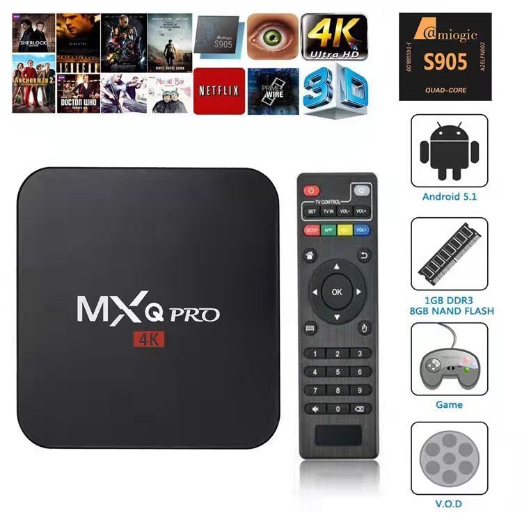 4K MXQ PRO 5g smart TV 16GB / 256gb WiFi Android 12.1 HD Netflix, YouTube Supported