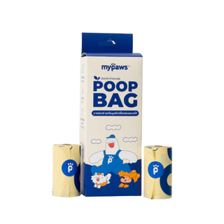 My Paws Poop Bag ถุงเก็บมูลสัตว์เลี้ยง ถุงเก็บอึ ถุงขยะ ย่อยสลายได้ตามธรรมชาติ 60-150ชิ้น