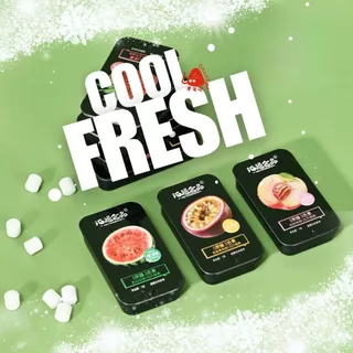 ราคาพิเศษ 9.- ลูกอมมิ้นต์ Mint Candy fresh (1ตลับ7กรัม) ลูกอมแตงโม ลูกอมมิ้น เย็นสดชื่่น มี4รส เสาวรส แตงโม พีช เสาวรส