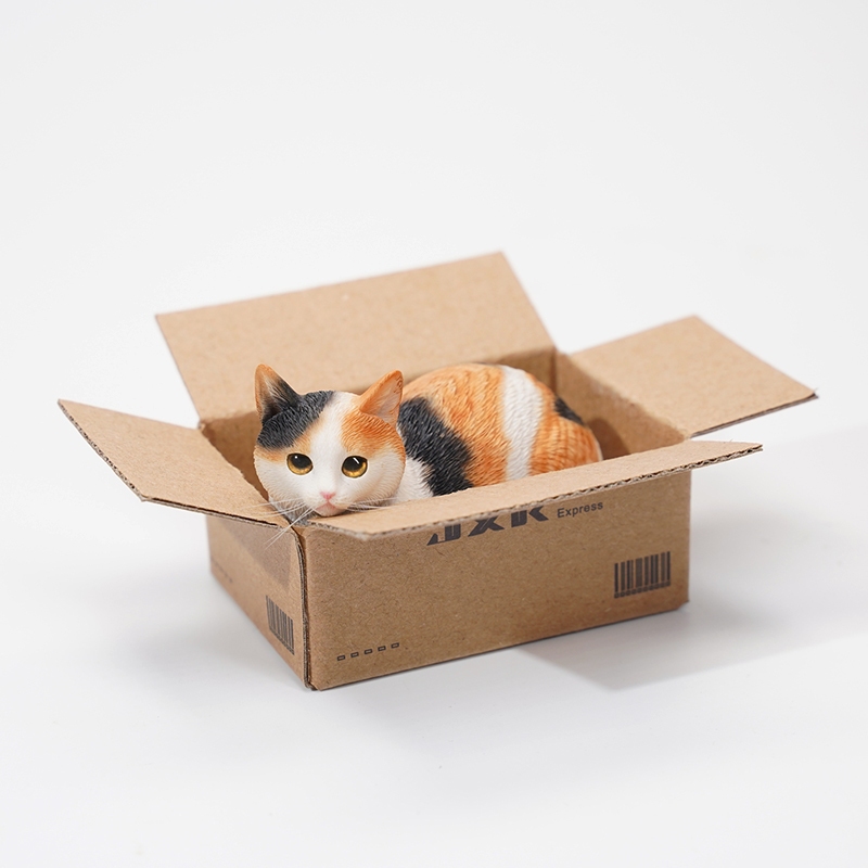 JXK small 1/6 แมวส่งพัสดุ 2.0 โมเดลมินิน่ารักเยียวยาจิตใจ ฟิกเกอร์ของสะสม พร็อพถ่ายภาพ
