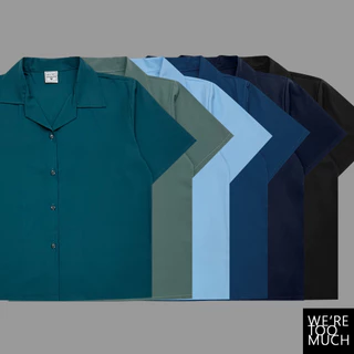 WERETOOMUCH (SH487) เสื้อเชิ้ตแขนสั้น ปกฮาวาย 7 ไซส์ อก 34-46 ผ้าไหมอิตาลี นุ่ม พริ้ว ใส่สบาย