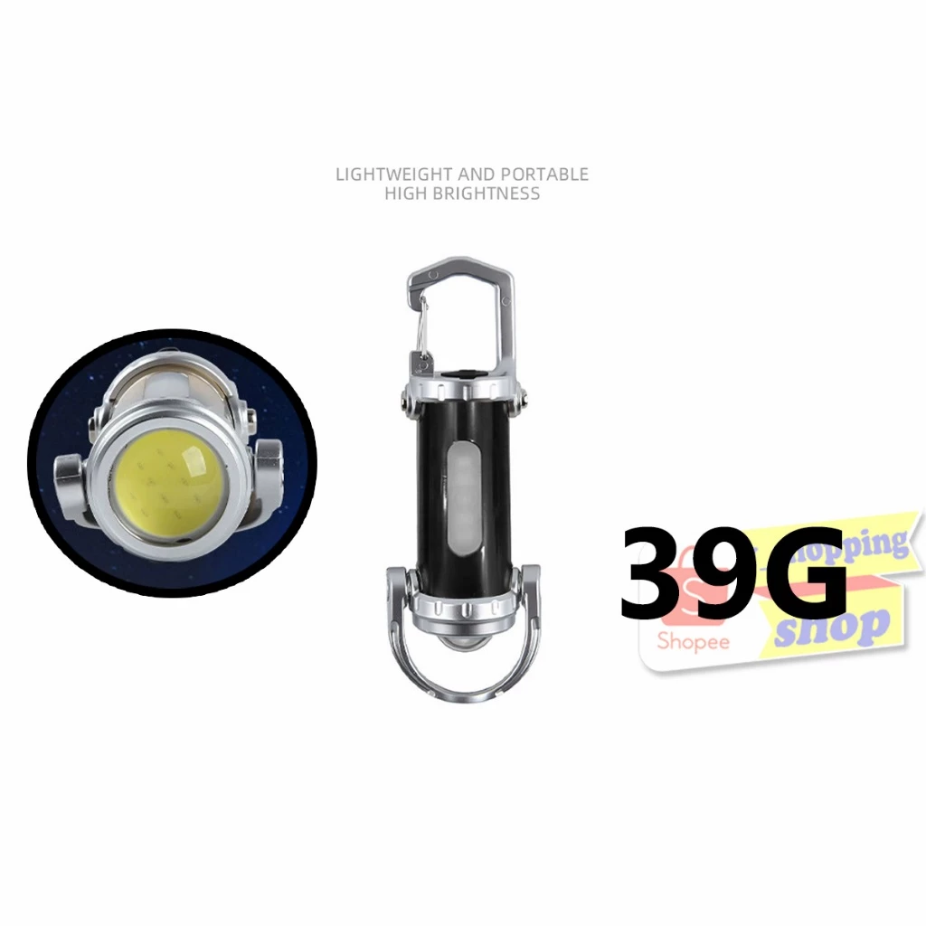 KJ-003 พวงกุญแจไฟฉาย ไฟฉาย LED ไฟสปอร์ตไลท์พวงกุญแจพกพา ไว้ใช้ฉุกเฉิน มี 6โหมด ชาร์จ USB