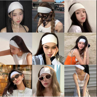 พรัอมส่งในไทย ผ้าคาดผมลายริ้ว ผ้าร่อง ผ้าเรียบ ไม่บาง กว้าง7x21cmและ8x19