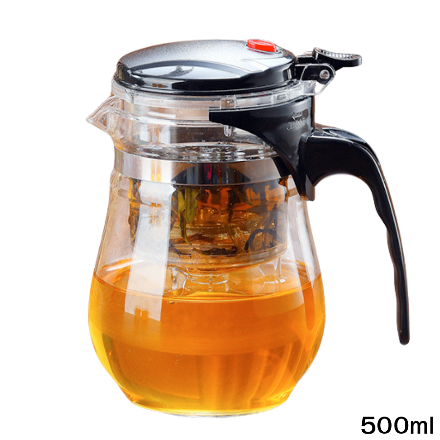 กาชงชา แก้วชงชา กากรองใบชา กดปุ่มเดียว ชงได้เลย 500ML ตัวเหยือกพร้อมที่กรองชา สินค้าพร้อมส่ง แพ็คเก็จกล่อง