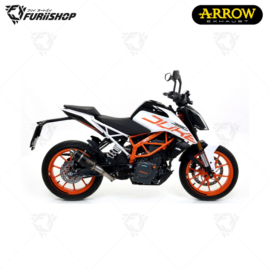 ท่อสูตร/ท่อแต่ง/ท่อไอเสีย Arrow GP2 Black Slip on : for KTM Duke 390/RC 390 17-19