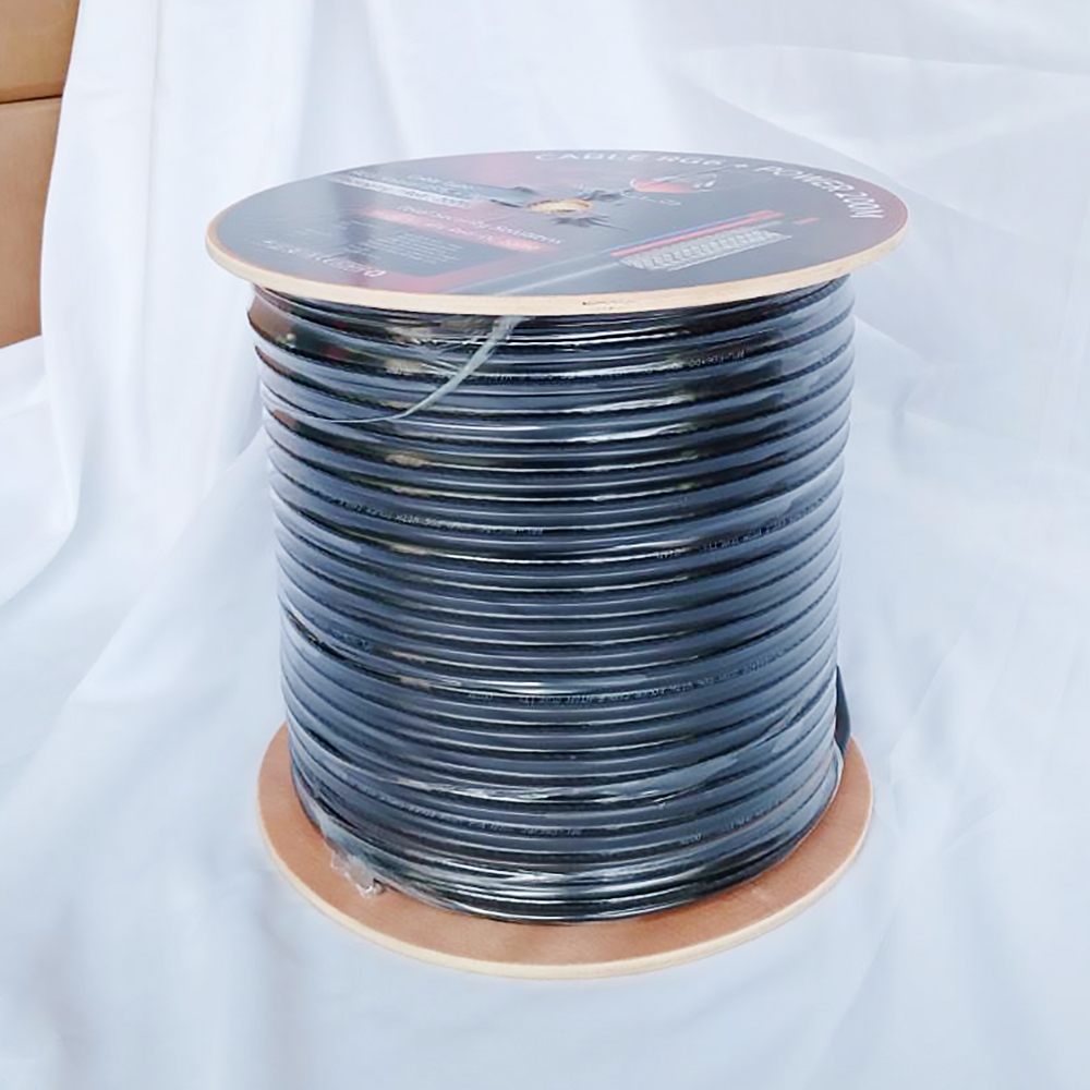Apollo Coaxial Cable RG6+Power 200M สายสัญญาณกล้องวงจรปิด+ไฟ AC/DC Shield 95% สำหรับภายนอก - รูปที่ 2